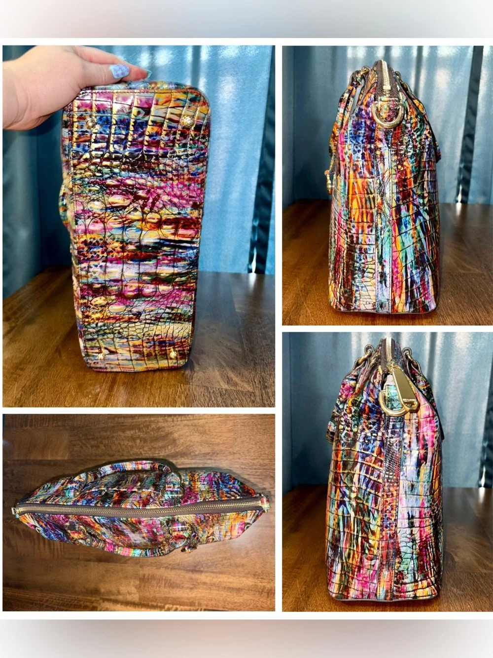 Brahmin EUC Lrg Dux - Virtuous - EXCLUSIVE - Exotic - Metallic - VERY RARE